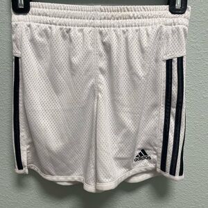 Adidas White Athletic Shorts. Kids size 7/8